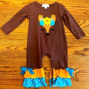 Marie Nicole  romper size 6-12 months. Snap up bottom, cute for fall!